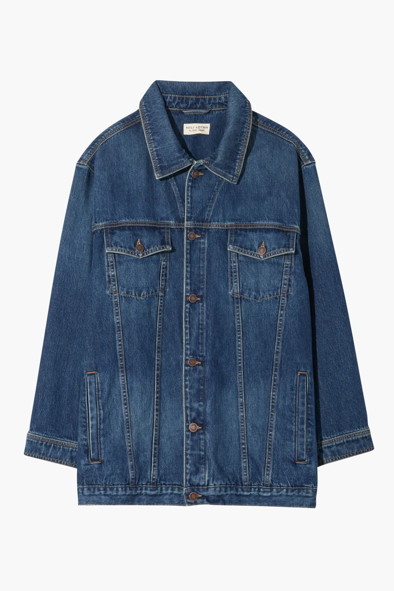 New NILI LOTAN ADAM OVERSIZED DENIM JACKET
