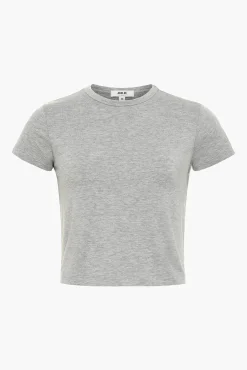 Outlet AGOLDE ADINE SHRUNKEN TEE GreyHeather