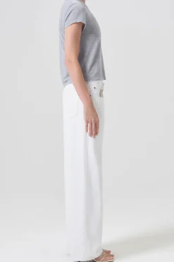 Outlet AGOLDE ADINE SHRUNKEN TEE GreyHeather