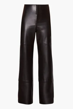 Hot WYNN HAMLYN ALLY LEATHER TROUSERS Brown