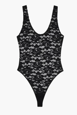 Shop ANINE BING ALYSHA BODYSUIT Black
