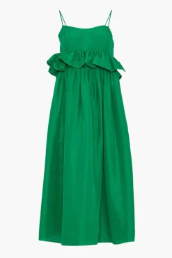 Fashion ULLA JOHNSON AMALIYA DRESS Emerald