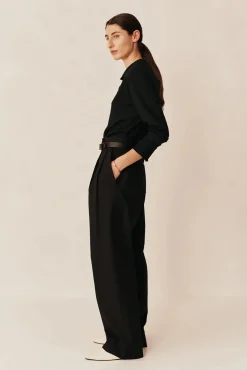Outlet ESSE AMOR KNIT COLLARED SWEATER Black