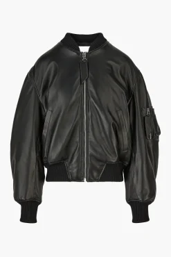 Discount THE ATTICO ANJA BOMBER Black
