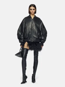 Discount THE ATTICO ANJA BOMBER Black