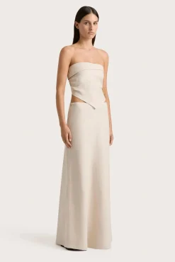 Shop FAITHFULL THE BRAND ANTIBES MAXI SKIRT Sand