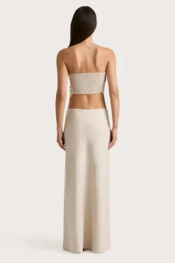 Shop FAITHFULL THE BRAND ANTIBES MAXI SKIRT Sand