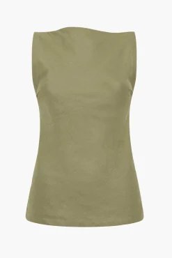 Best Sale FAITHFULL THE BRAND ANTIBES TOP Khaki