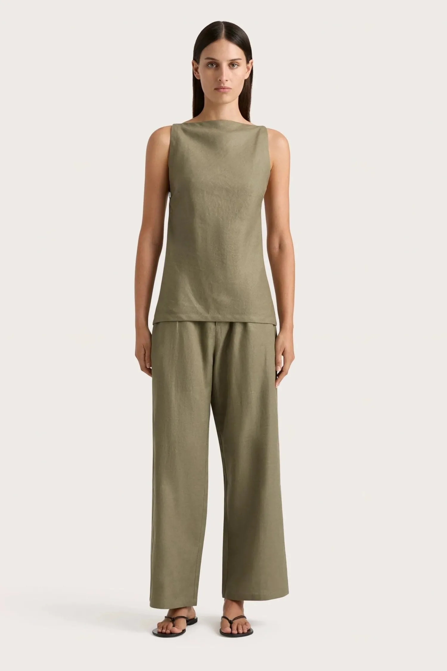 Best Sale FAITHFULL THE BRAND ANTIBES TOP Khaki