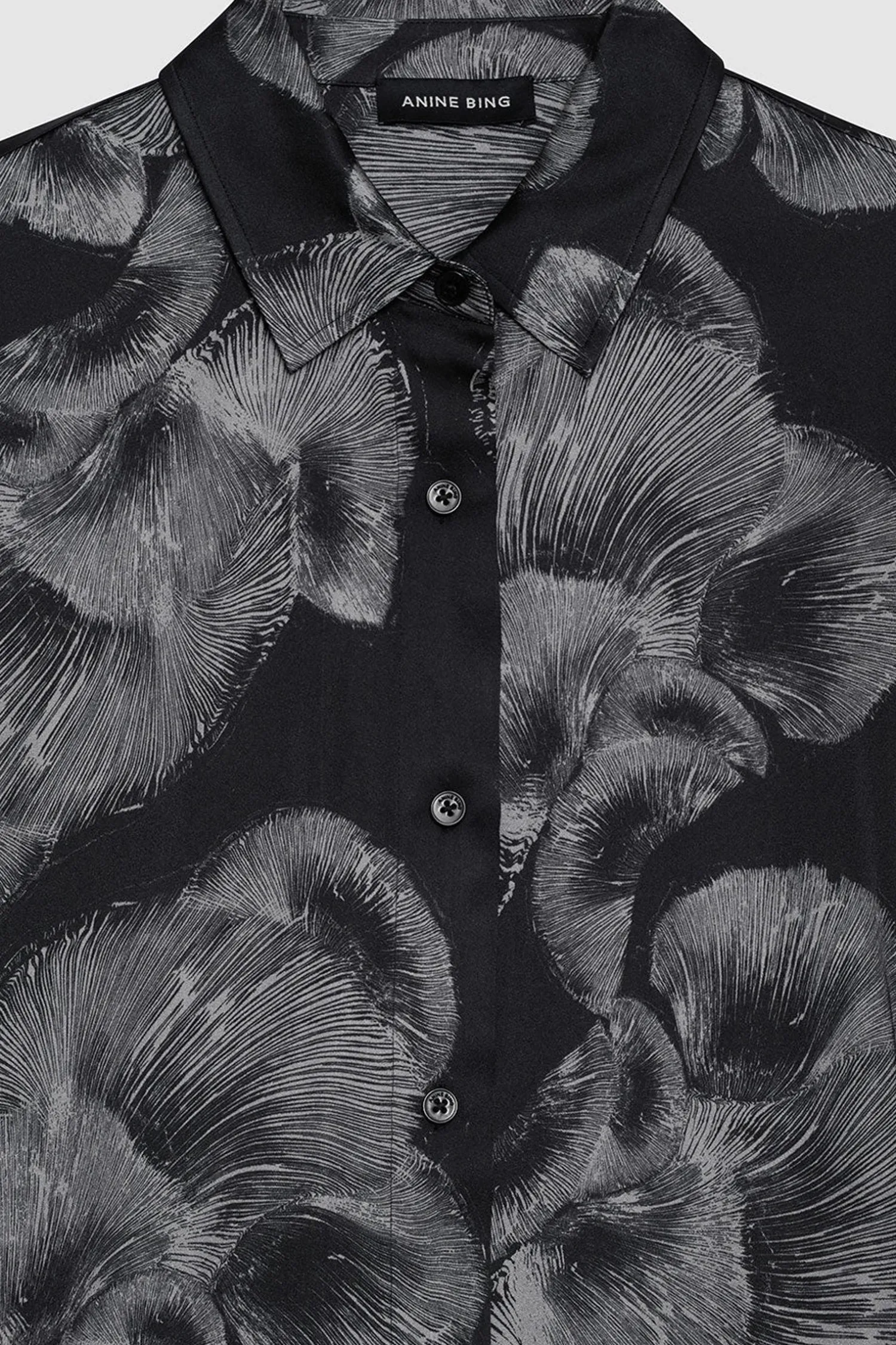 Flash Sale ANINE BING AVALON SHIRT BlackMushroomPrint
