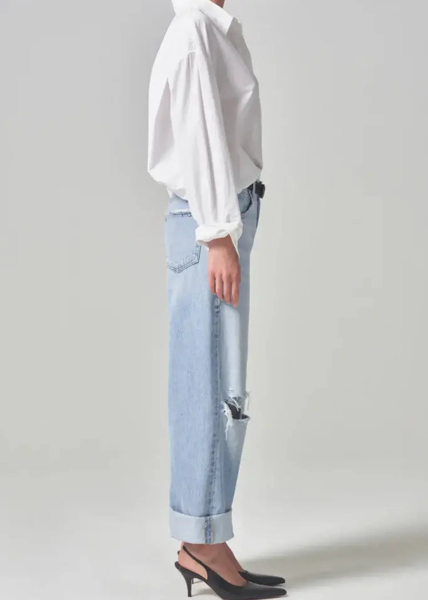 Discount CITIZENS OF HUMANITY AYLA BAGGY CUFFED CROP JEAN Pagoda
