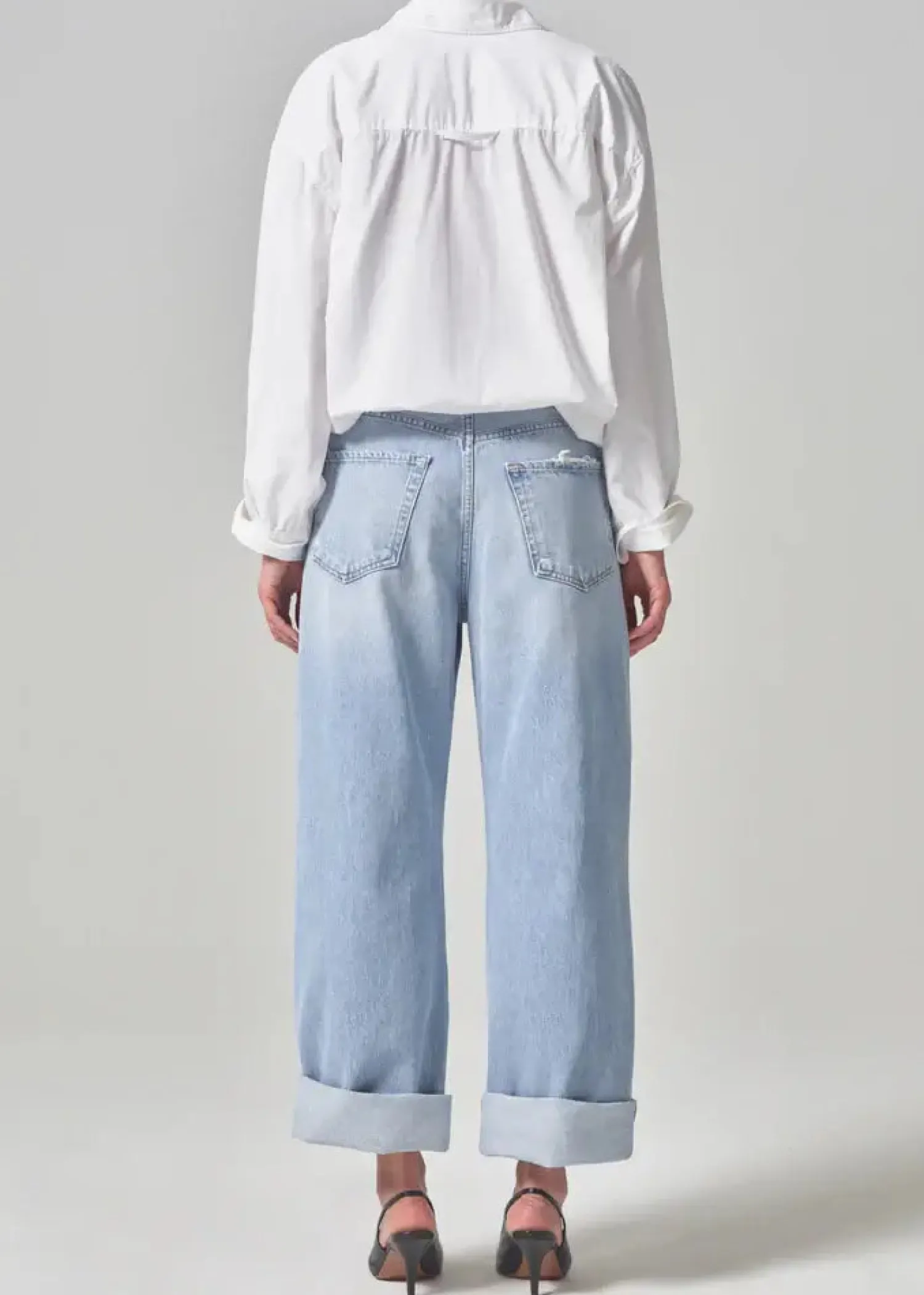 Discount CITIZENS OF HUMANITY AYLA BAGGY CUFFED CROP JEAN Pagoda