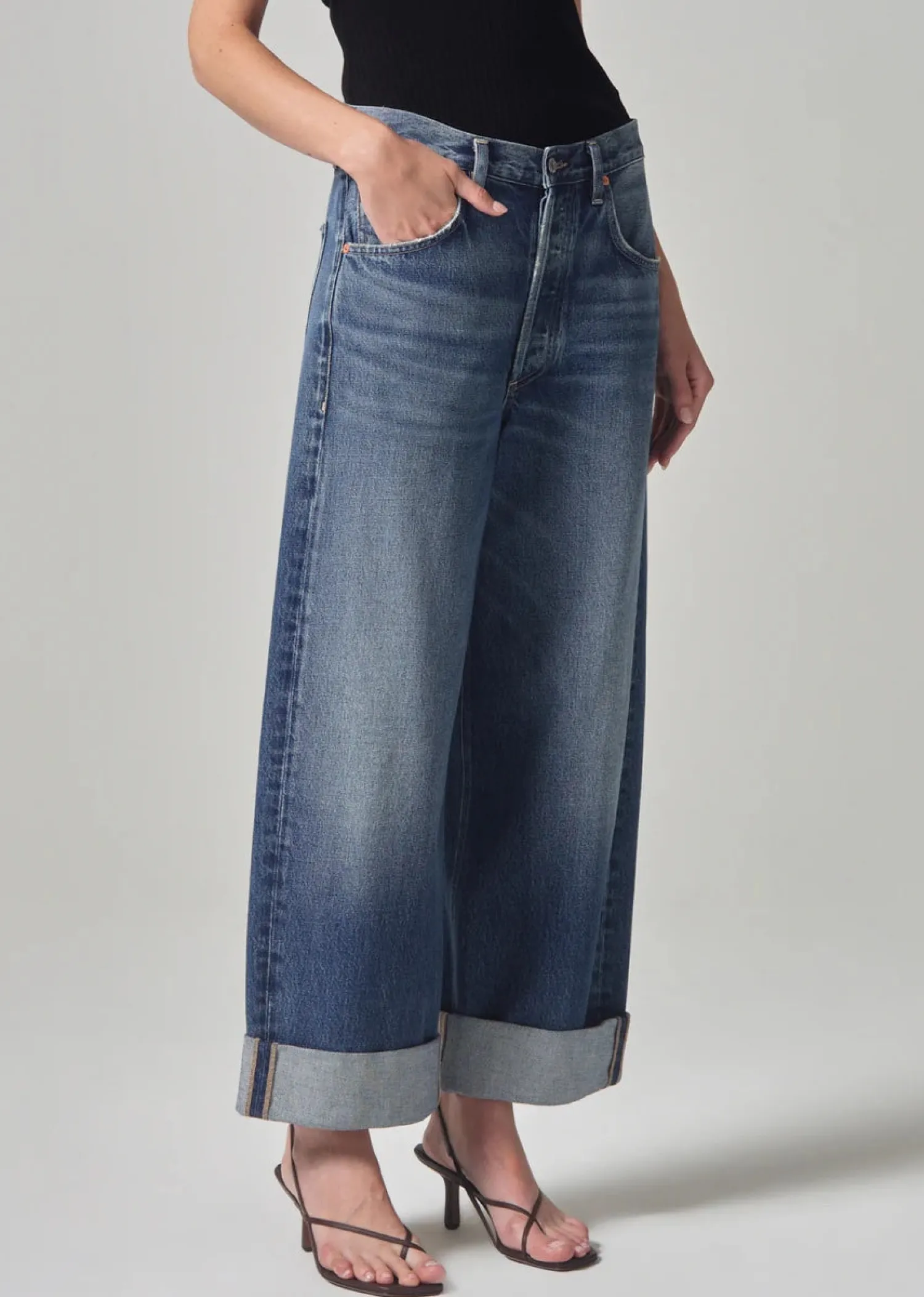 Outlet CITIZENS OF HUMANITY AYLA BAGGY CUFFED CROP JEAN Brielle