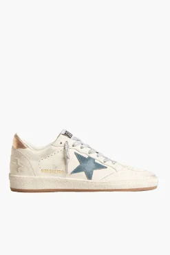 Best GOLDEN GOOSE BALLSTAR SNEAKER White/SmokeBlue/Peach