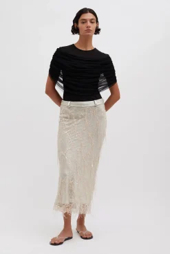 Fashion CHRISTOPHER ESBER BEADED IVY LACE SKIRT Balm