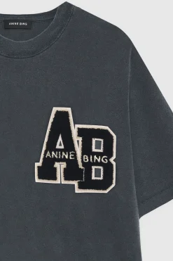 Cheap ANINE BING BETH MINI DRESS LETTERMAN WashedBlack