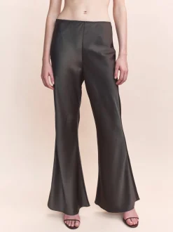 Discount COURTNEY ZHENG BIAS SILK FLARE PANTS