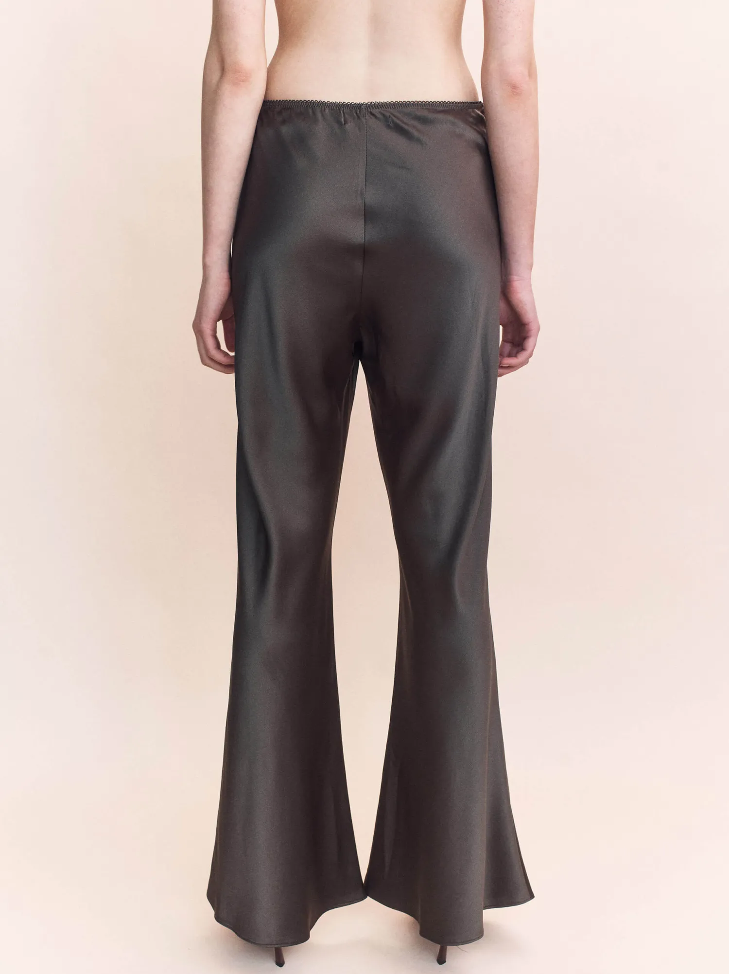 Discount COURTNEY ZHENG BIAS SILK FLARE PANTS