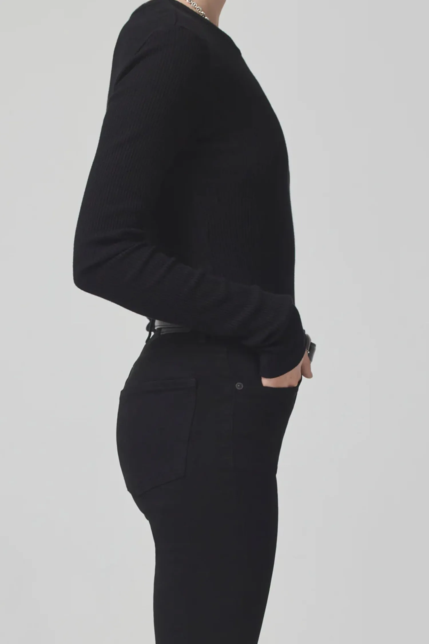 Clearance CITIZENS OF HUMANITY BINA CREWNECK Black