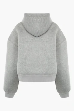 Discount WARDROBE.NYC BONDED ZIP HOODIE GreyMarl