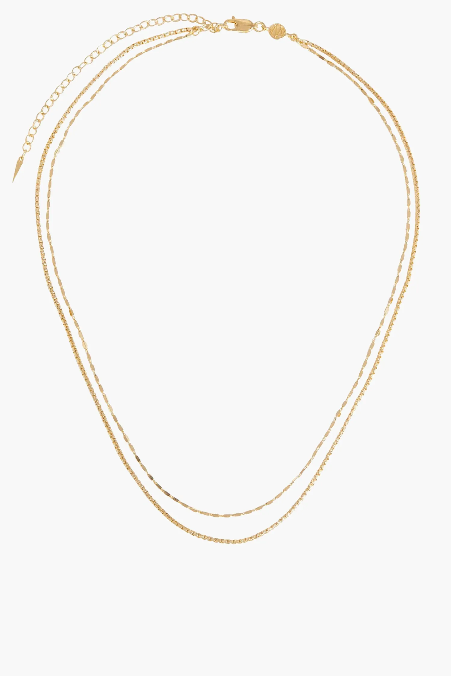 Shop MISSOMA BOX LINK DOUBLE CHAIN NECKLACE