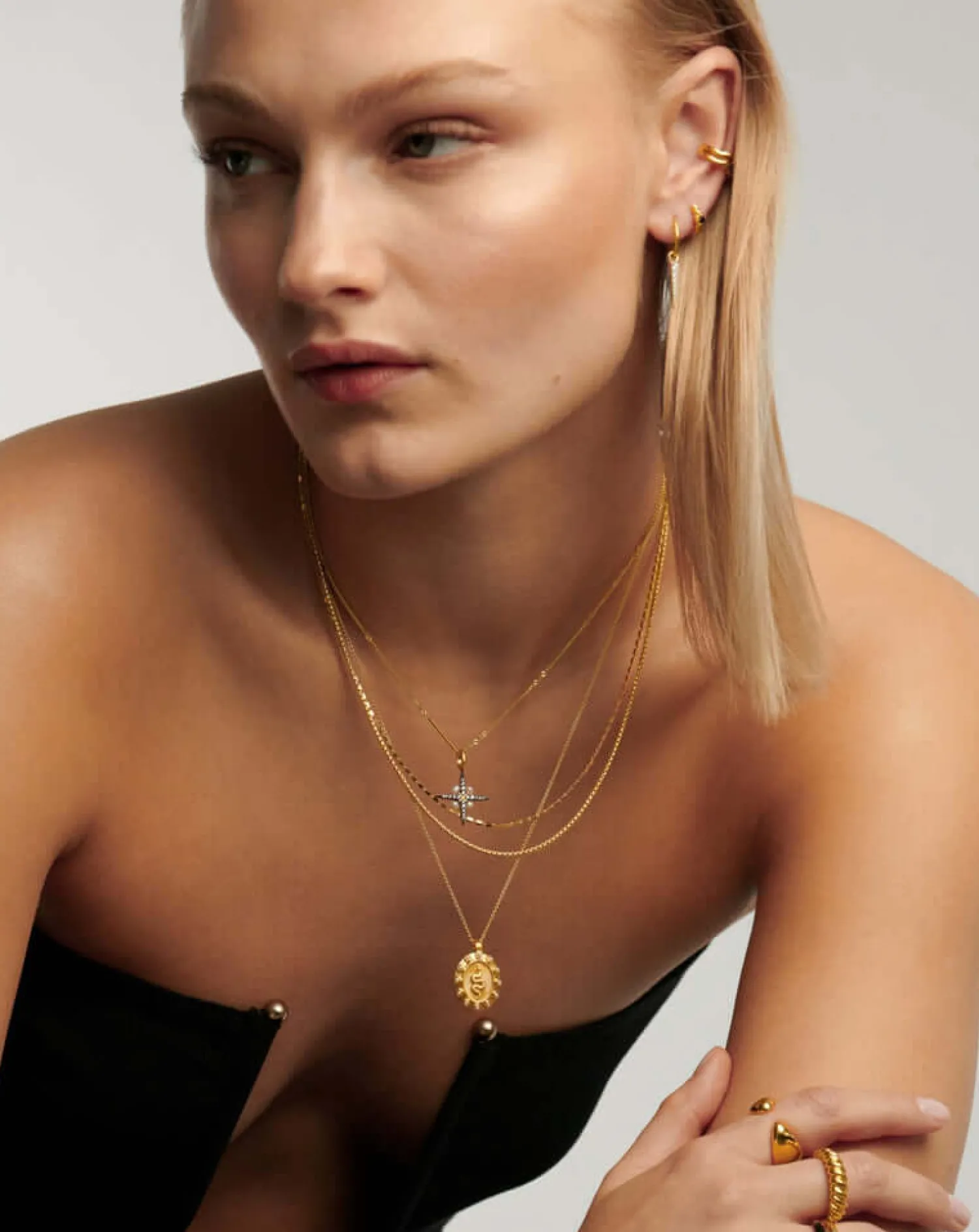 Shop MISSOMA BOX LINK DOUBLE CHAIN NECKLACE