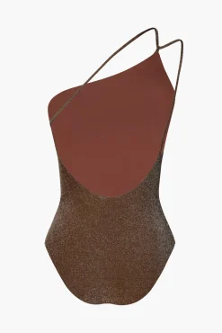 Cheap JOHANNA ORTIZ BROWN FIRE RITUAL ONEPIECE Chocolate