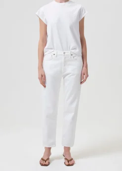 Best AGOLDE BRYCE CAP SLEEVE TEE