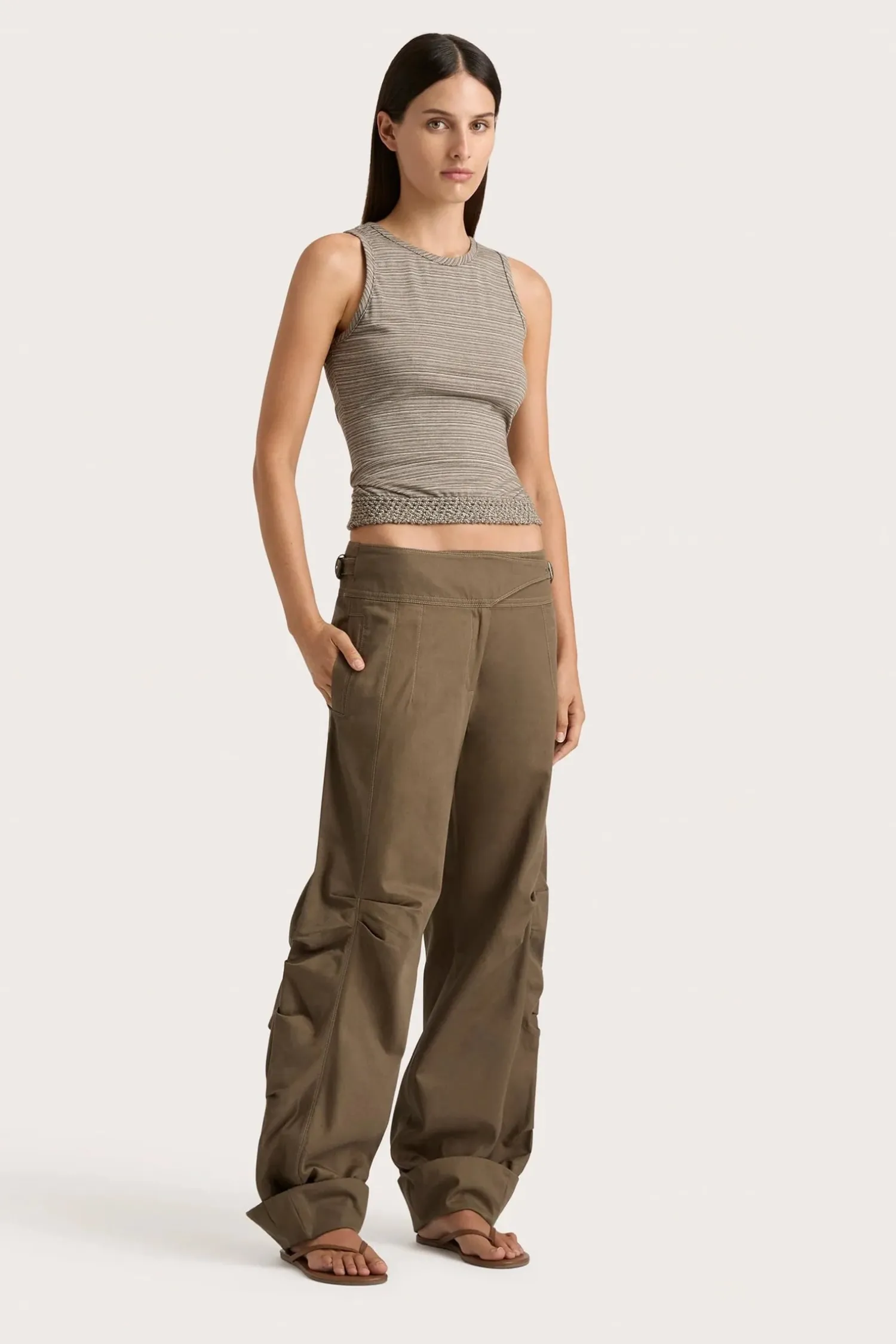 Store FAITHFULL THE BRAND CALAIS PANT Walnut
