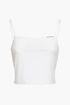 Flash Sale ALEXANDERWANG.T CAMI TOP W/ SKINNY WOVEN LABEL White