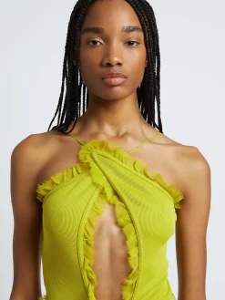 Hot CHRISTOPHER ESBER CARINA INTERLINKED BODYSUIT Limeade