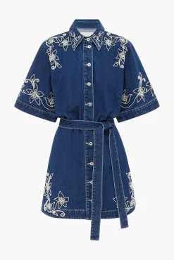 Discount ALÉMAIS CARMEN MINI DRESS LightBlue