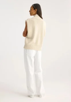 Best Sale RÓHE CASHMERE COTTON SLEEVELESS TURTLENECK