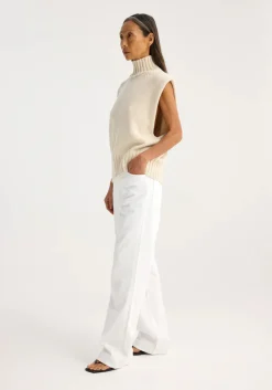 Best Sale RÓHE CASHMERE COTTON SLEEVELESS TURTLENECK