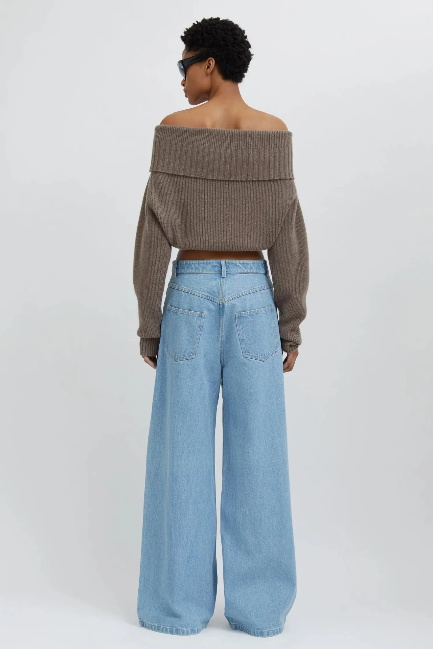 Clearance CHRISTOPHER ESBER CASHMERE KNIT SHRUG Taupe