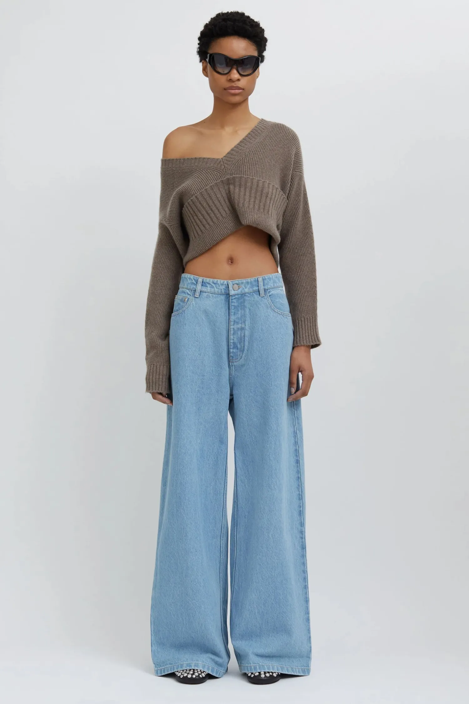 Clearance CHRISTOPHER ESBER CASHMERE KNIT SHRUG Taupe