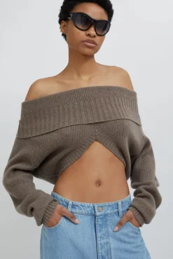 Clearance CHRISTOPHER ESBER CASHMERE KNIT SHRUG Taupe