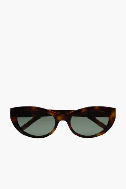 Sale SAINT LAURENT CAT-EYE SUNGLASSES Havana