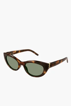 Sale SAINT LAURENT CAT-EYE SUNGLASSES Havana