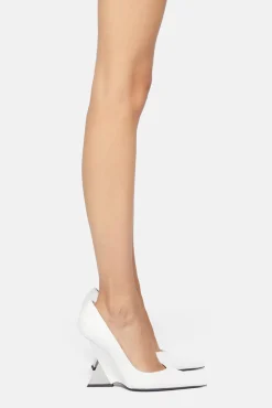 Sale THE ATTICO 'CHEOPE' PUMP 105MM White/Nichel