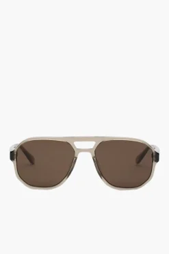 Store EDERA EYEWEAR CLEMENCE SUNGLASSES OysterBrownClear/Brown