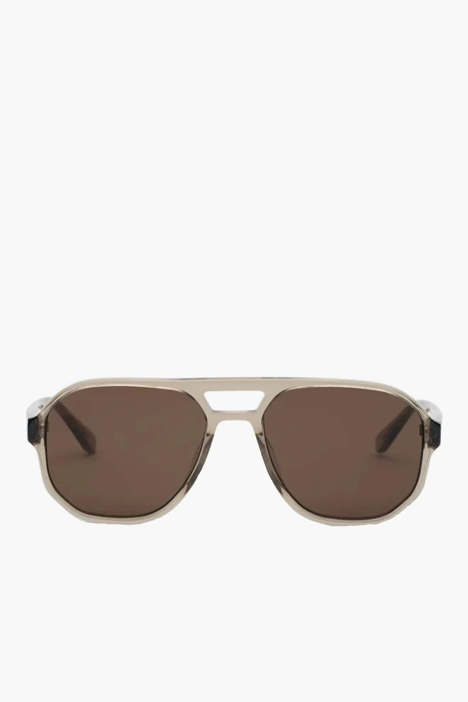 Store EDERA EYEWEAR CLEMENCE SUNGLASSES OysterBrownClear/Brown