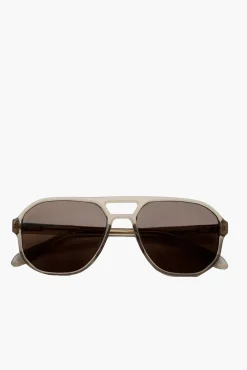 Store EDERA EYEWEAR CLEMENCE SUNGLASSES OysterBrownClear/Brown