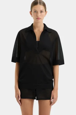 Fashion SIR COASTLINE OVERLAY SHIRT Black