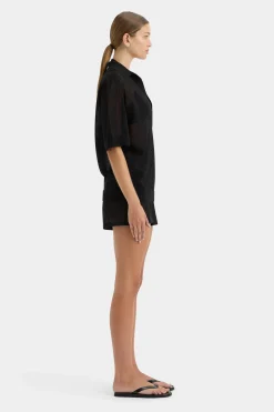 Fashion SIR COASTLINE OVERLAY SHIRT Black