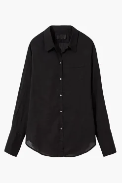 New NILI LOTAN COTTON VOILE NL SHIRT Black