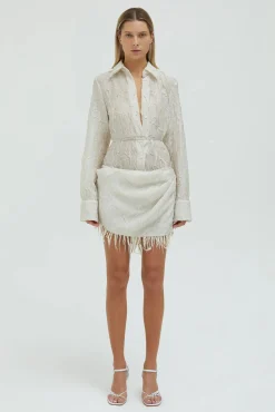 Store CHRISTOPHER ESBER CRINKLE CHASM SHIRT Cream