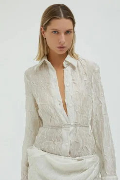 Store CHRISTOPHER ESBER CRINKLE CHASM SHIRT Cream