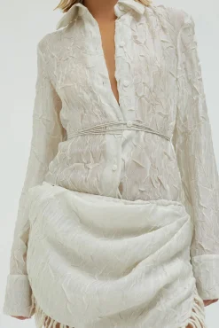 Store CHRISTOPHER ESBER CRINKLE CHASM SHIRT Cream