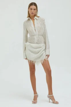 Store CHRISTOPHER ESBER CRINKLE CHASM SHIRT Cream